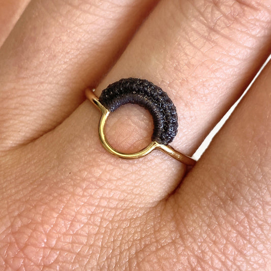 Ember Ring // Dark Grey-Rings-Twyla Dill-4-Sterling Silver-Seattle Jewelry-Handmade Jewelry-Seattle Jeweler-Twyla Dill