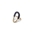 Vishu Ring // Dark Grey-Rings-Twyla Dill-3-14kt Gold-Plated-Seattle Jewelry-Handmade Jewelry-Seattle Jeweler-Twyla Dill