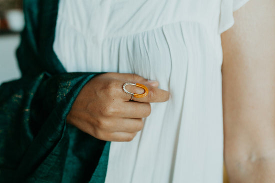 Vishu Ring // Marigold-Rings-Twyla Dill-4.5-Sterling Silver-Seattle Jewelry-Handmade Jewelry-Seattle Jeweler-Twyla Dill