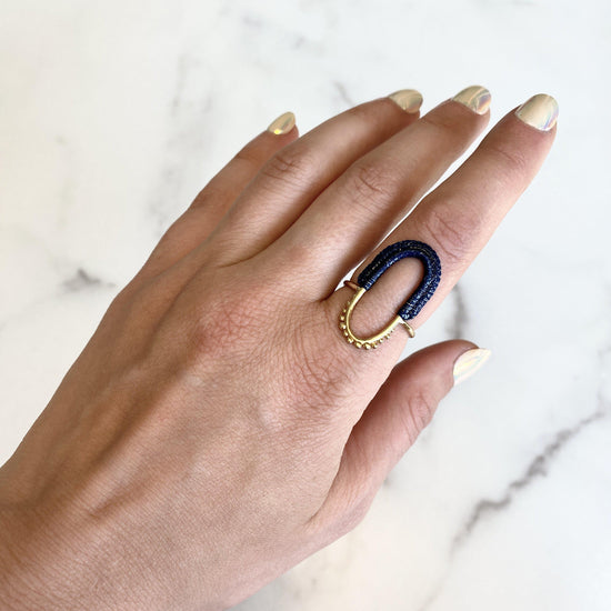 Vishu Ring // Midnight Blue-Rings-Twyla Dill-4-Sterling Silver-Seattle Jewelry-Handmade Jewelry-Seattle Jeweler-Twyla Dill